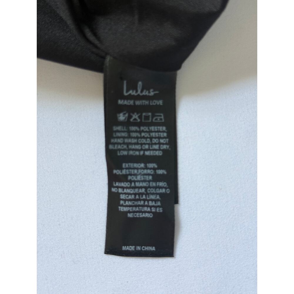 Lulus Halter Midi Dress Small NWT Satin Abstract Print Front Slit Open Back - Picture 10 of 16